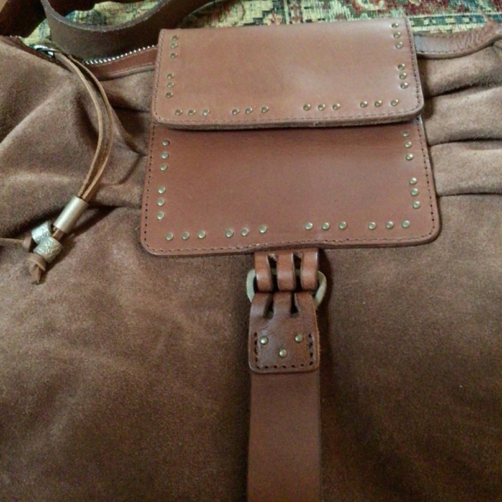 FP We The Free Silvie Studded Sling Bag in Cognac NWT - Picture 8 of 11
